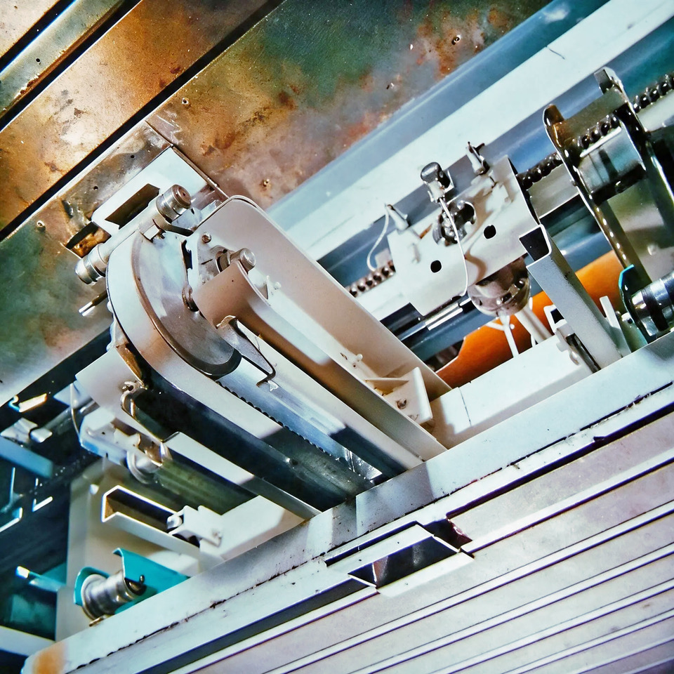 Detailaufnahme Mechanik und Kettentrieb